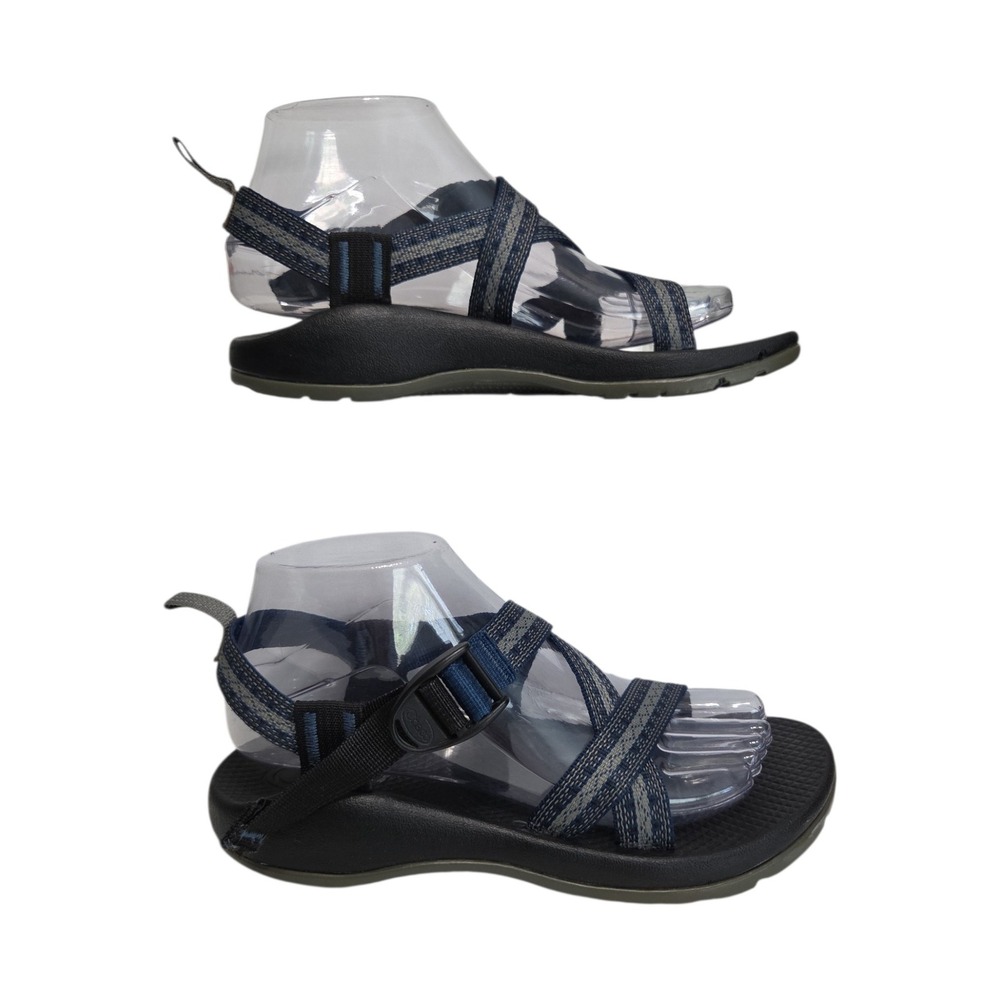 Chaco Z1 Classic Blue Grey Striped Sport Sandals Mens‎ 5